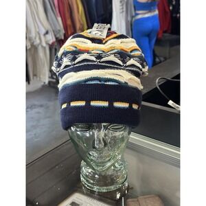 Vintage NWT Amber Lee Multi Color Tundra Style Hip Hop Knit Beanie OSFA
